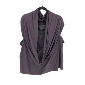 Lululemon Scarf Wrap Womens One Size Dark Heathered Purple Black Trim *READ